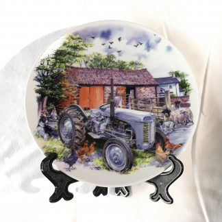 Grey Fergie Tractor, plate, display