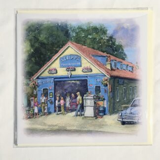 Aidensfield Garage Blank Card, heartbeat, Goathland, scripps Garage,