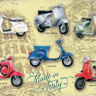 vespa, scooter, metal wall sign